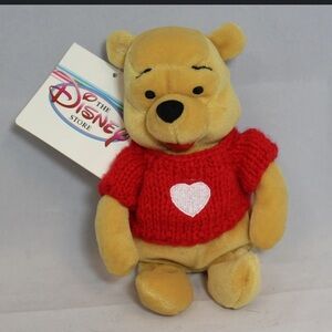 Disney Plush Bear with Red Knit Sweater
